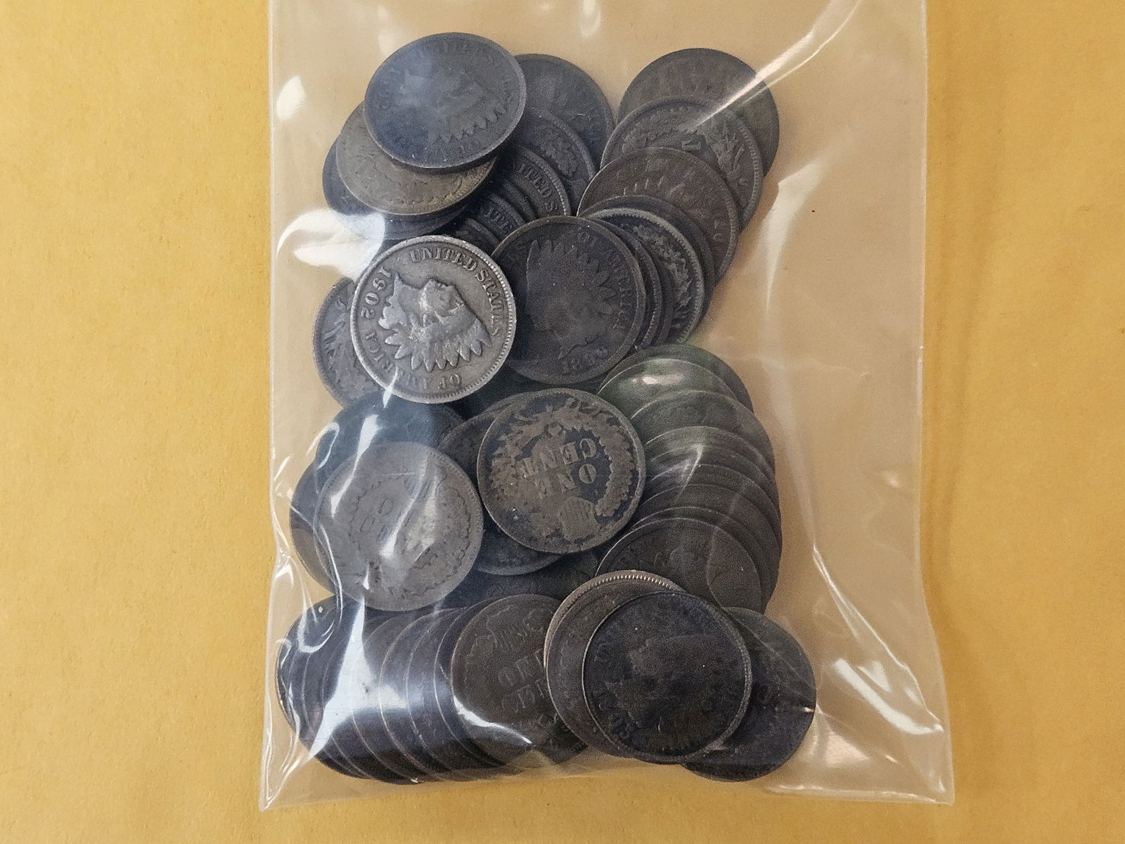 Fifty Circulated Indian Head Cents - 3