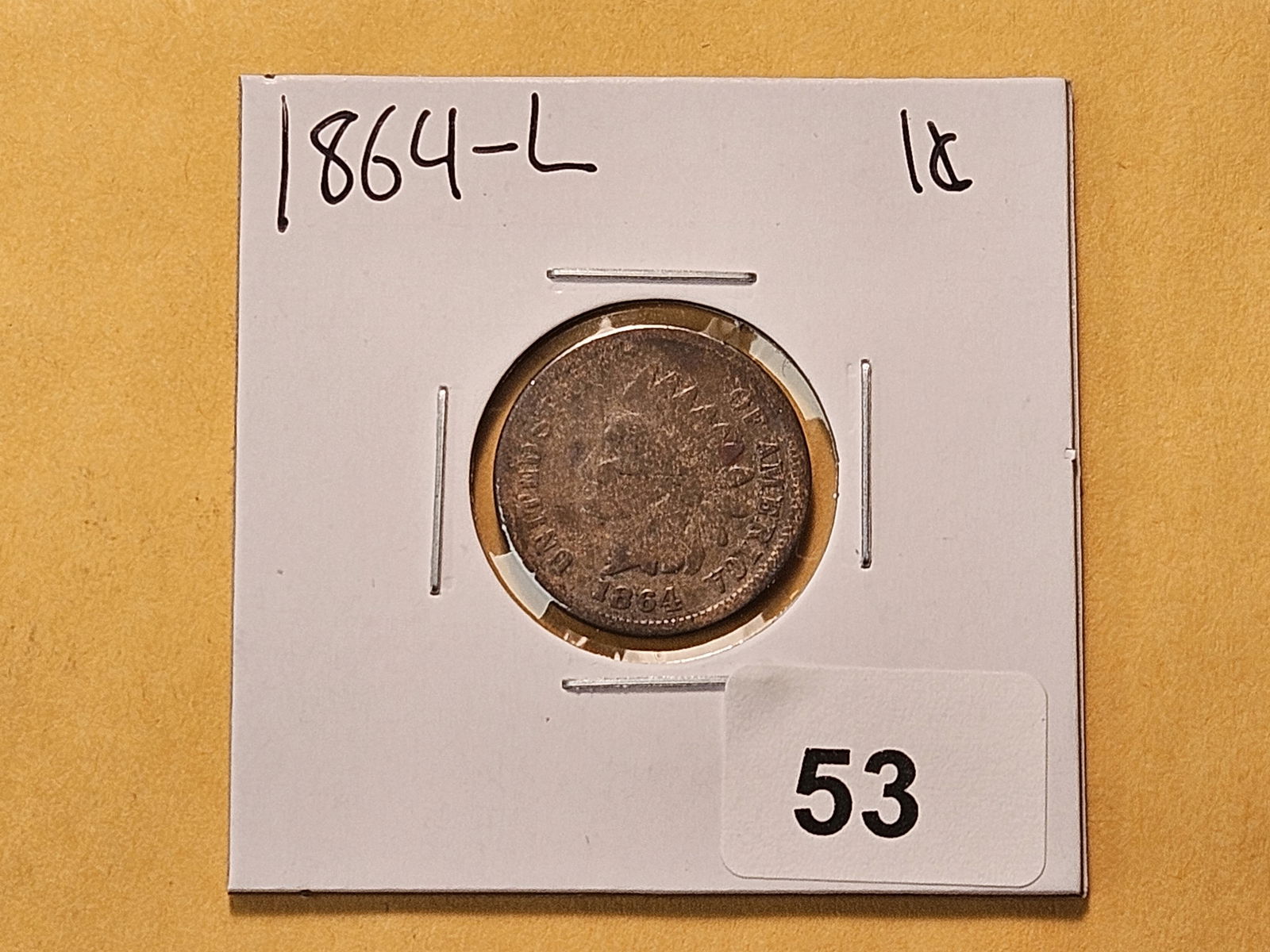 Semi-key Date 1864-L Indian Head Cent - 2