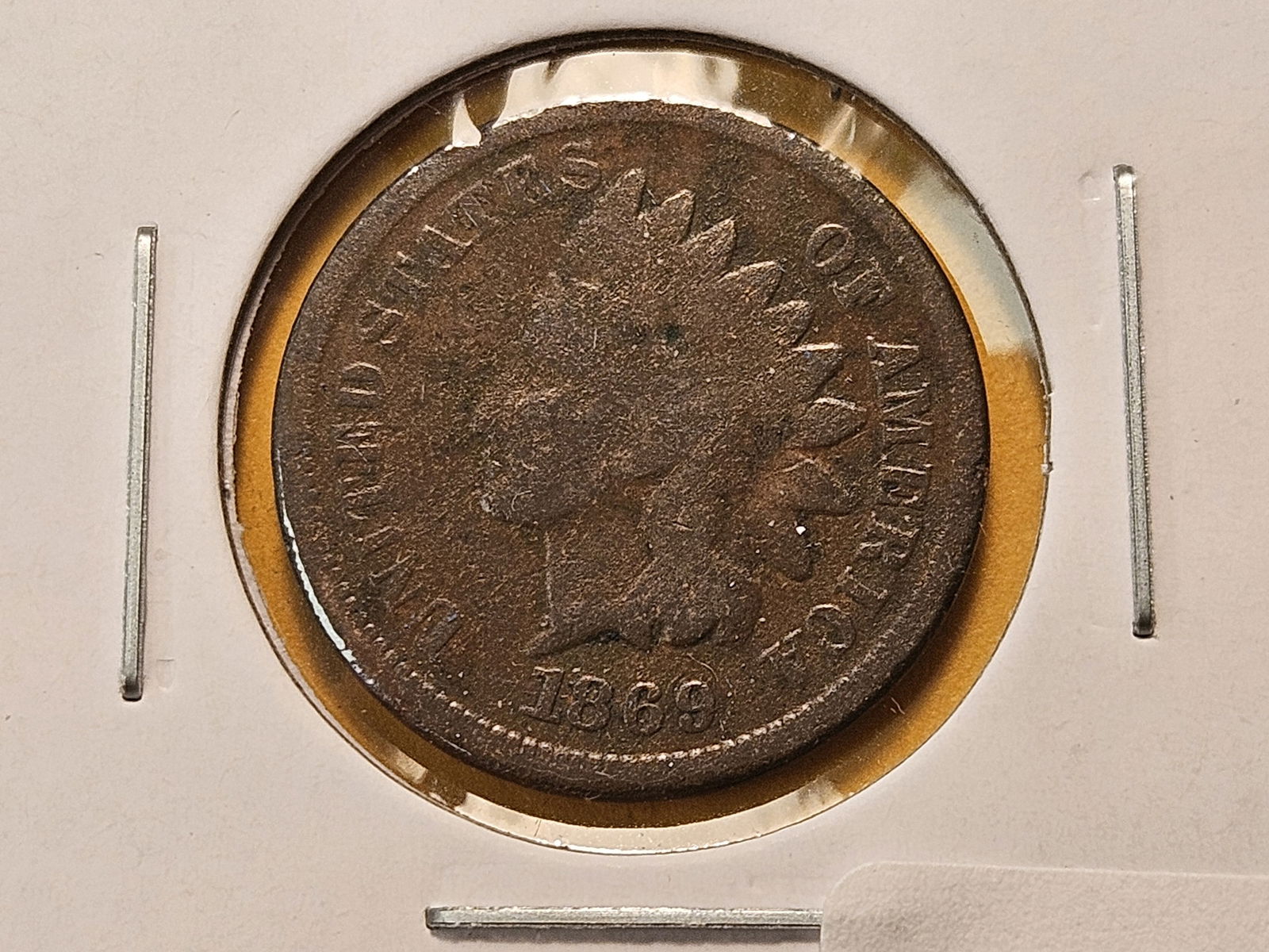 Semi-Key 1869 Indian Head Cent (1 of 4)