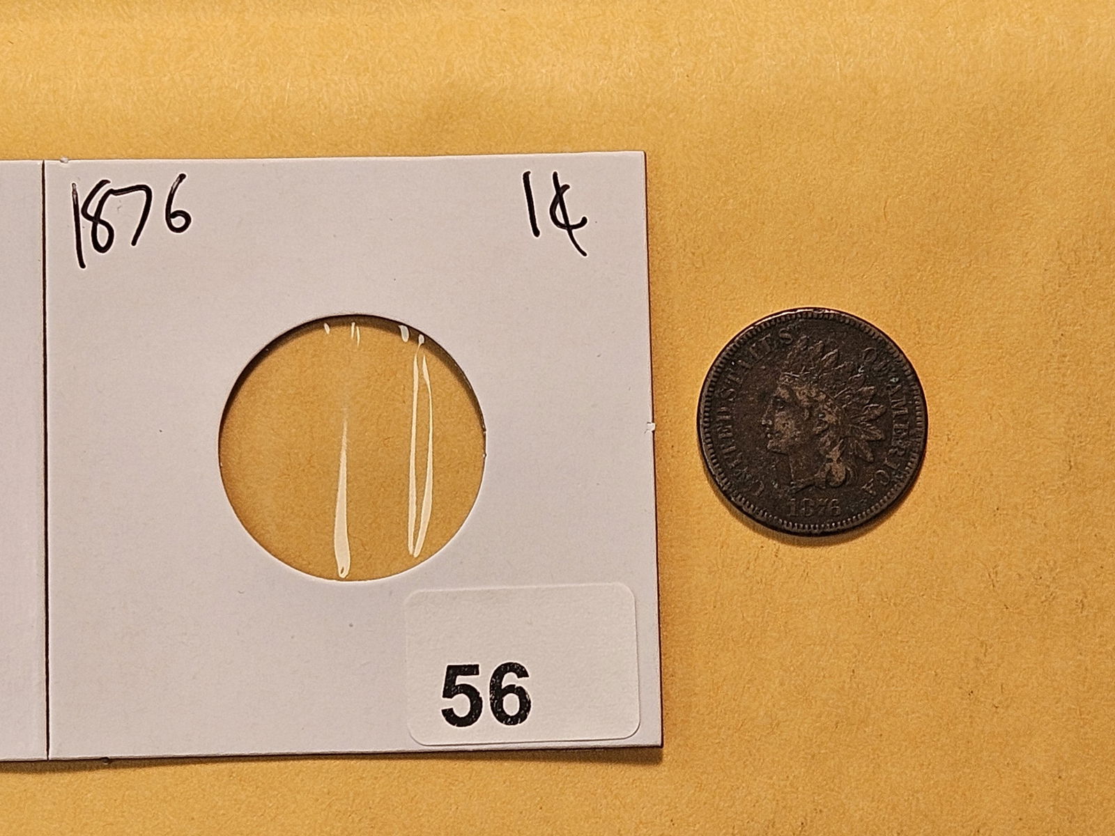 Better Date 1876 Indian Head Cent - 2