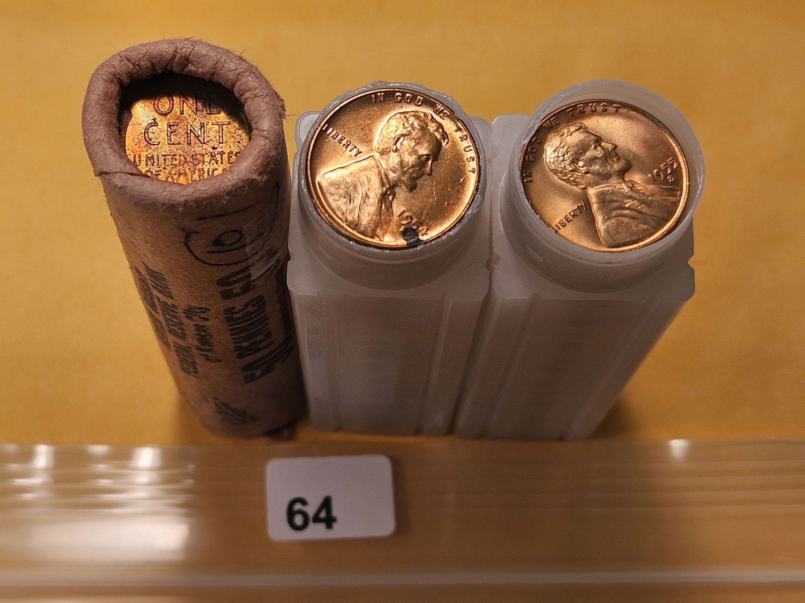 Three Rolls of Brilliant Uncirculated Wheat Cent Rolls - 2