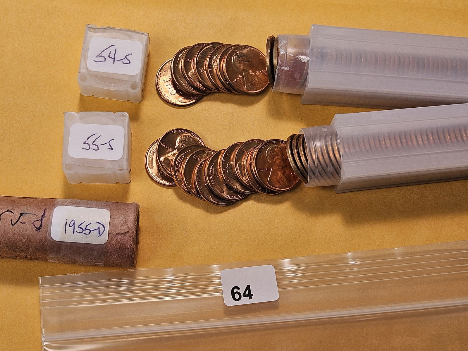 Three Rolls of Brilliant Uncirculated Wheat Cent Rolls - 3