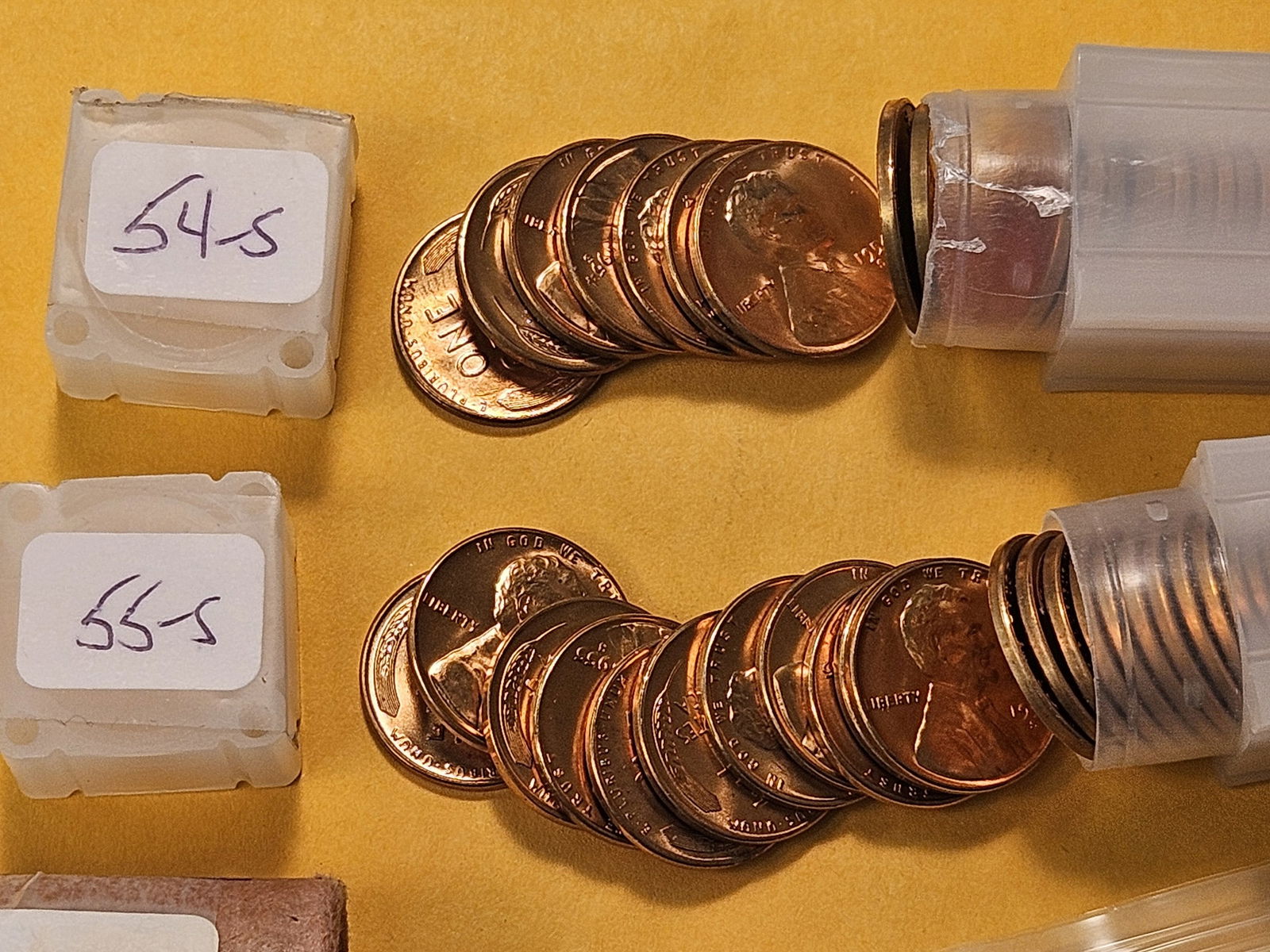 Three Rolls of Brilliant Uncirculated Wheat Cent Rolls - 4