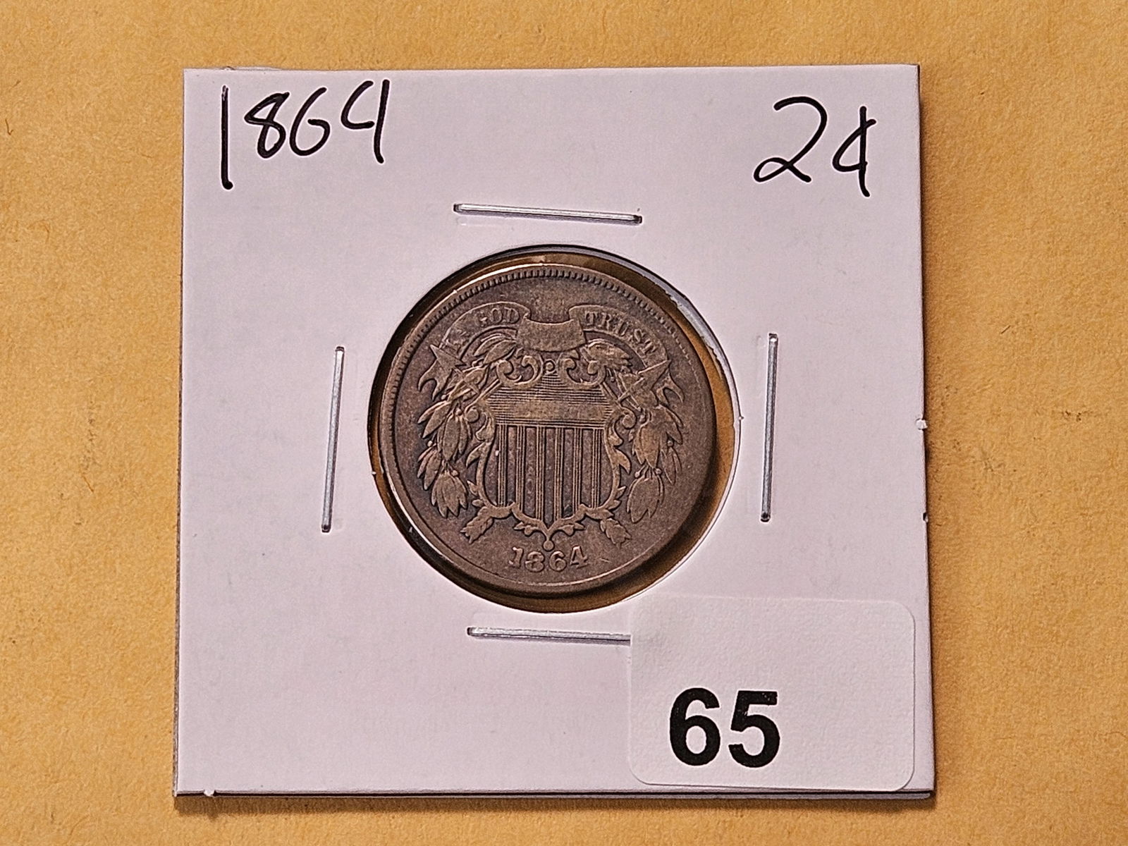 1864 Two Cent Piece - 2