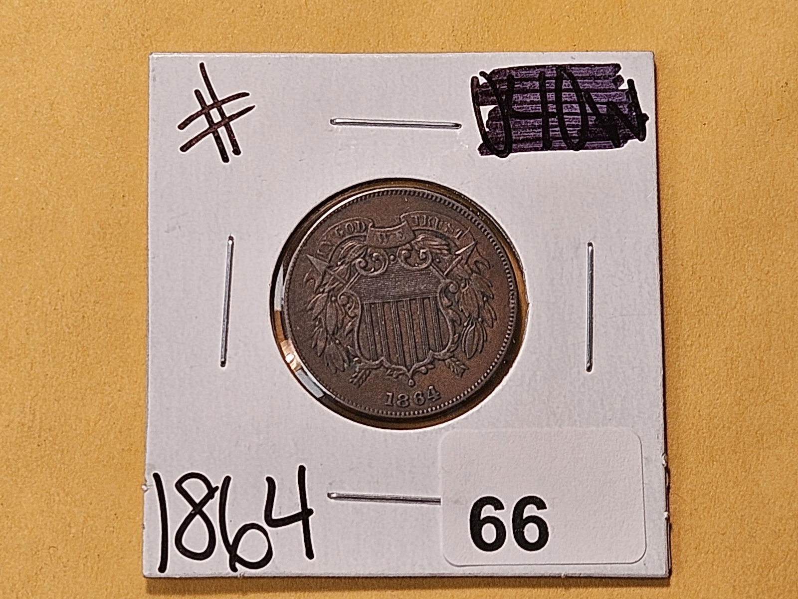 1864 Two Cent Piece - 2