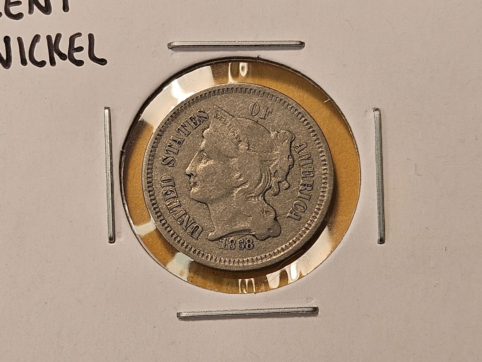 Three Circulated Three Cent Nickels - 3