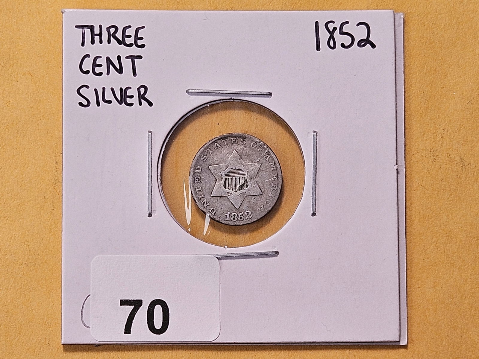 1852 Three Cent Silver - 2