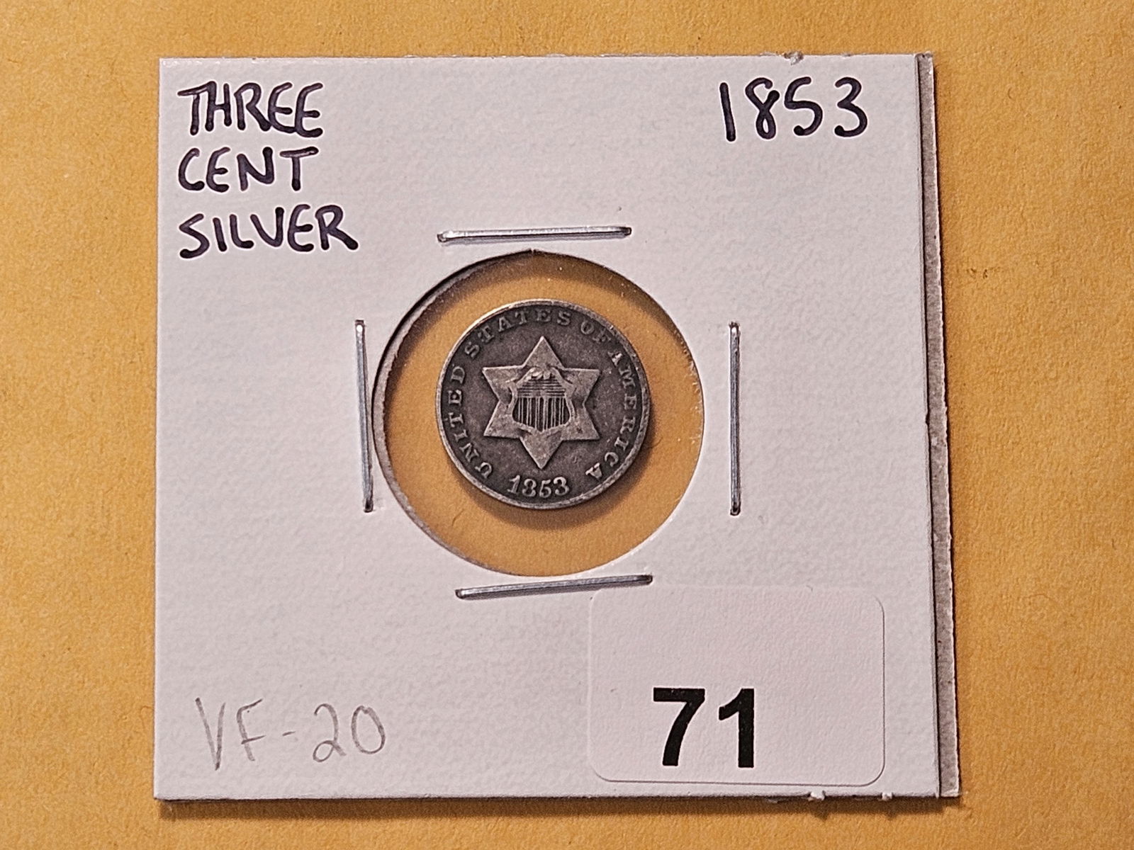 1853 Three Cent Silver - 2