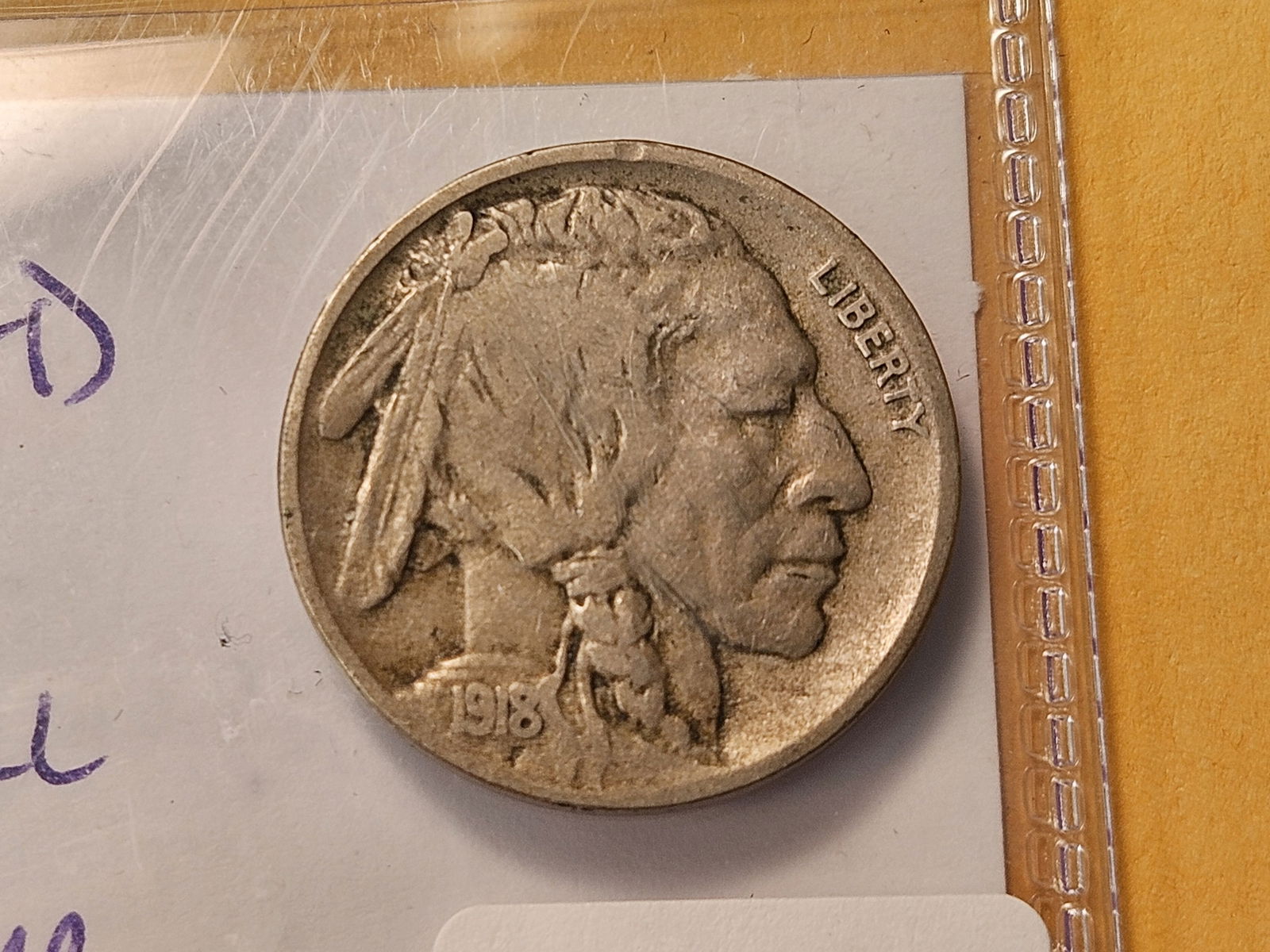 Little Better Date 1918-D Buffalo Nickle: Full Date 