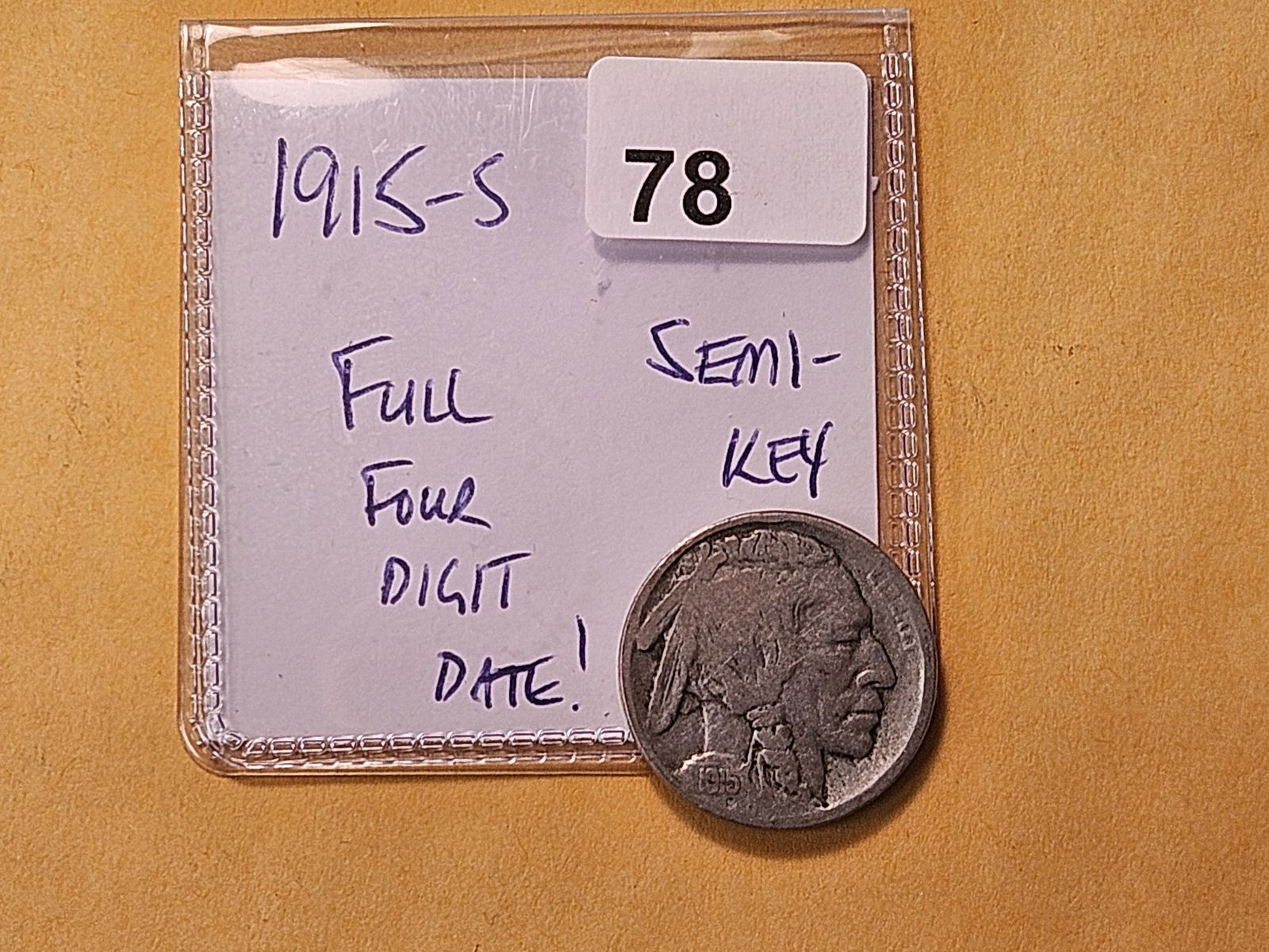 Semi-Key Date 1915-S Buffalo Nickel - 2