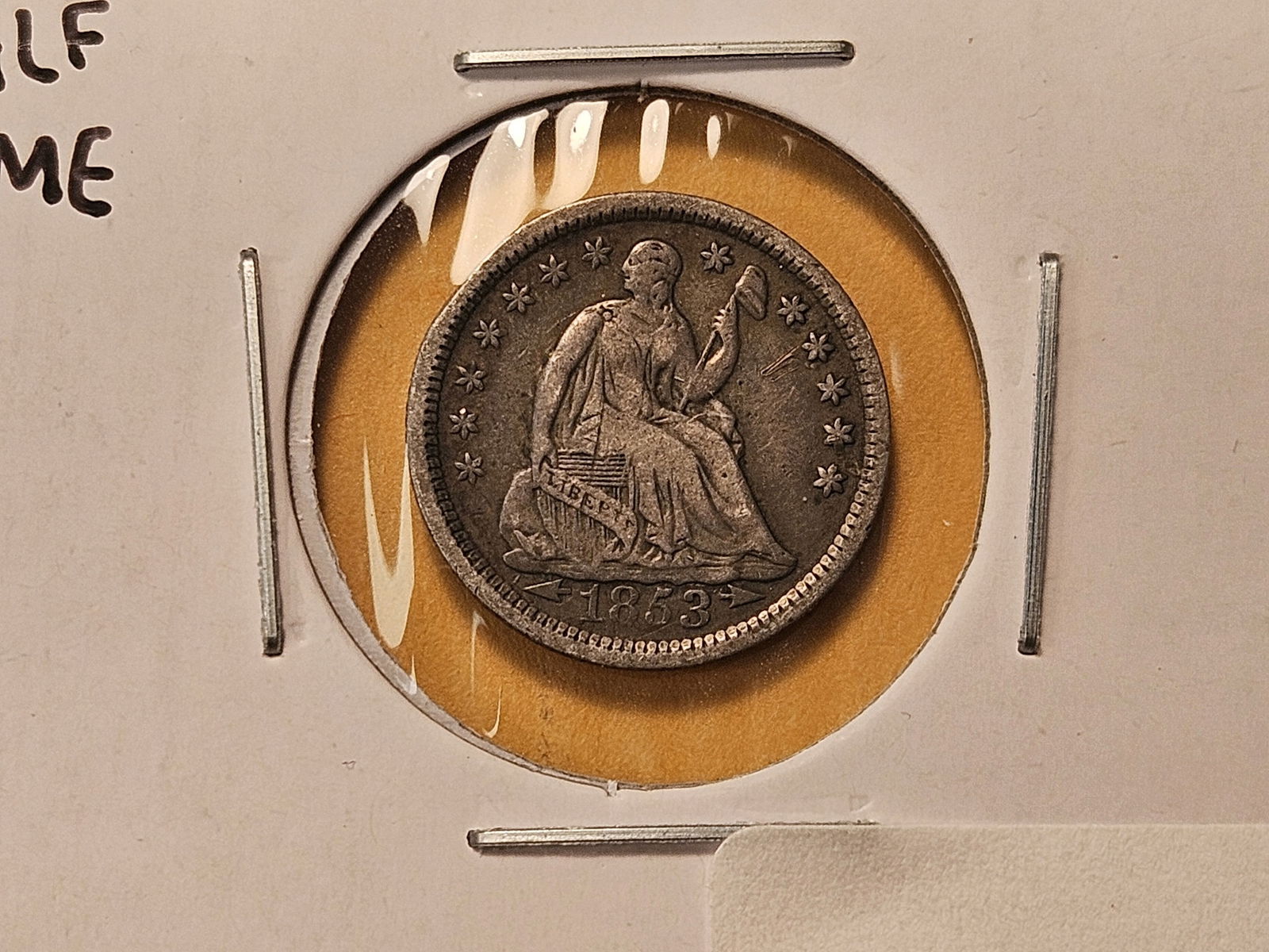 Three Circulated Seated Liberty Silver Half Dimes - 2