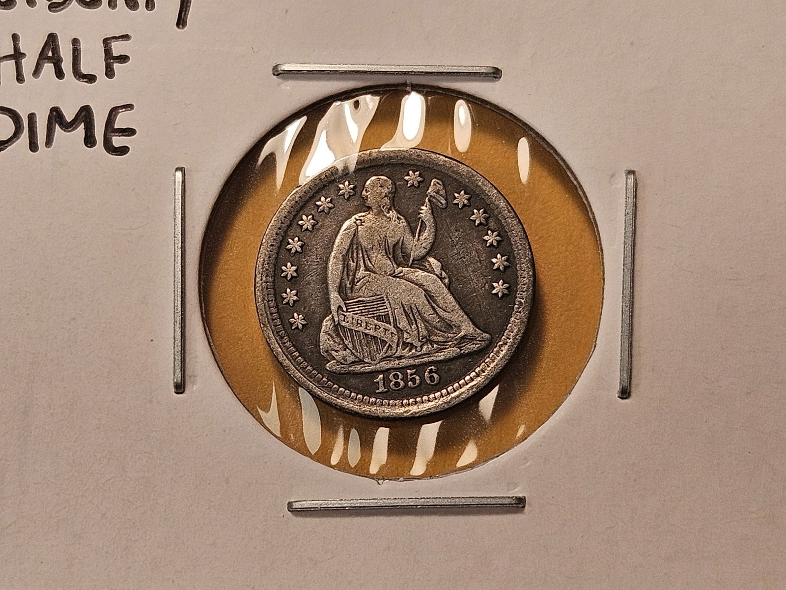 Three Circulated Seated Liberty Silver Half Dimes - 4