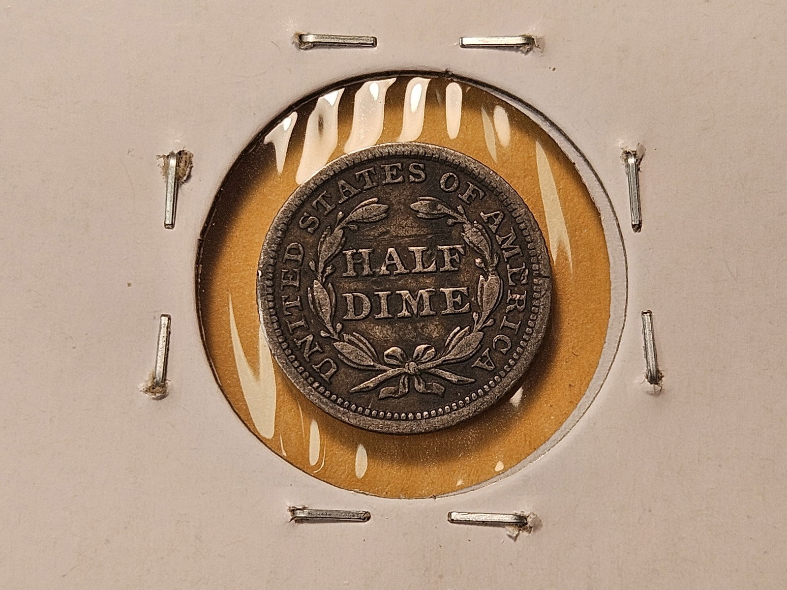 Three Circulated Seated Liberty Silver Half Dimes - 6