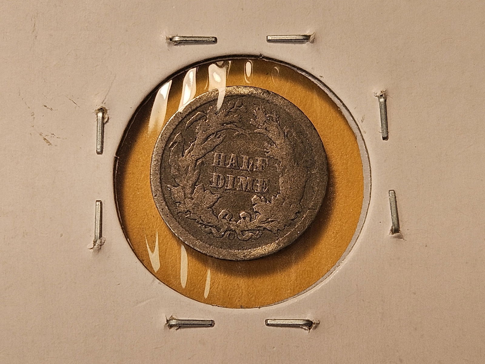 Three Circulated Seated Liberty Silver Half Dimes - 7