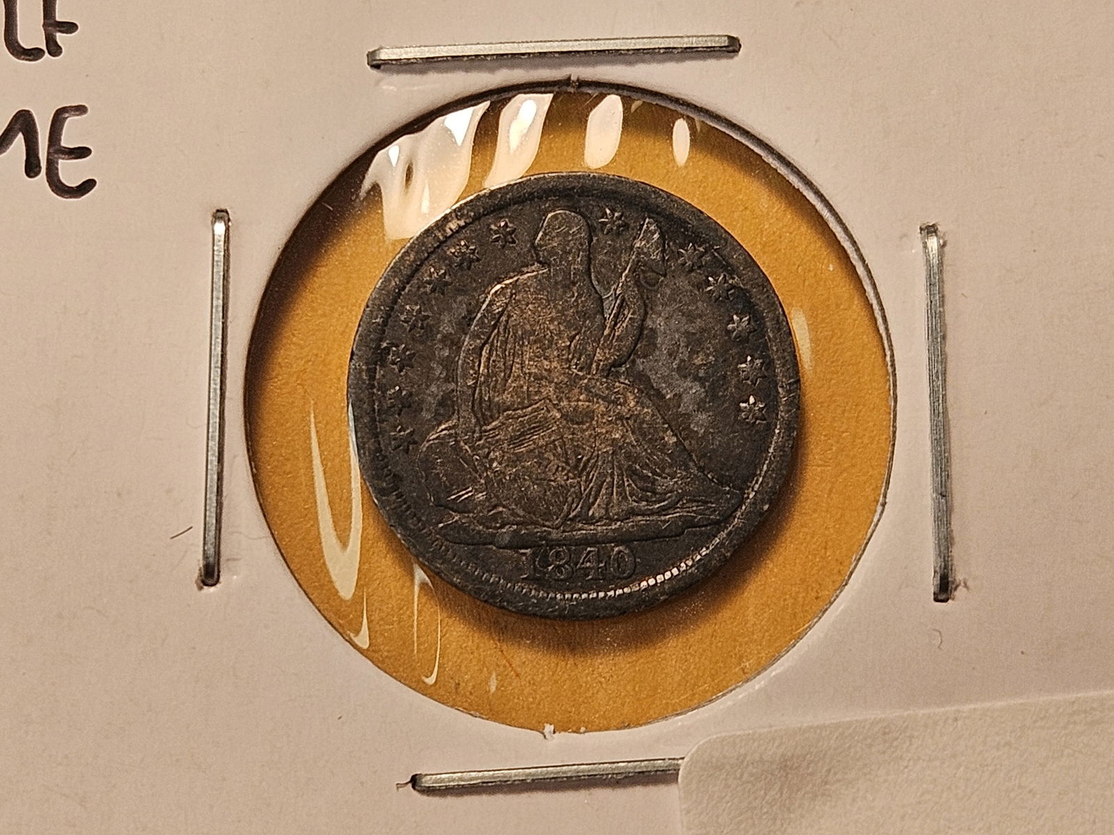 Three Circulated Seated Liberty Silver Half Dimes - 2