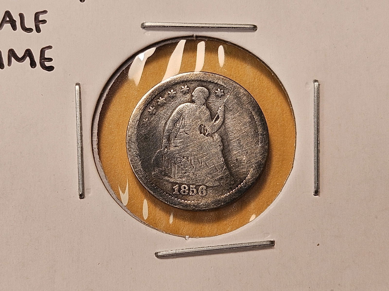 Three Circulated Seated Liberty Silver Half Dimes - 4