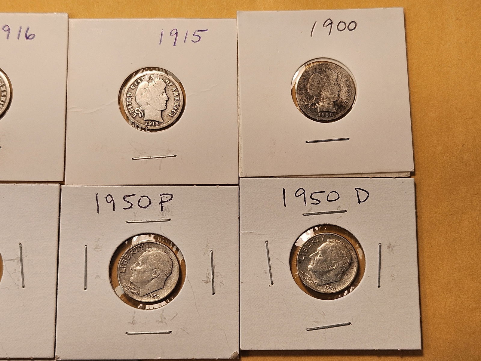 Nine Mixed US Silver Dimes - 3