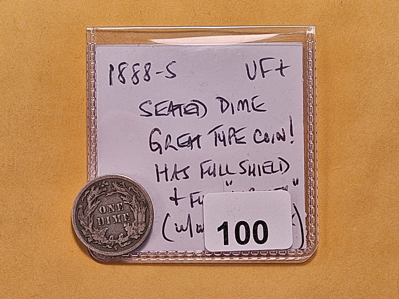 1888-S Seated Liberty Silver Dime - 3