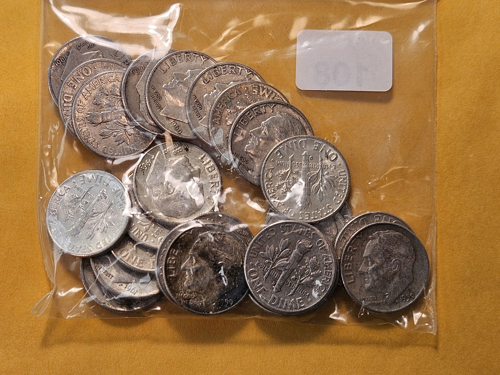 Twenty Five Mixed Roosevelt Silver Dimes - 2
