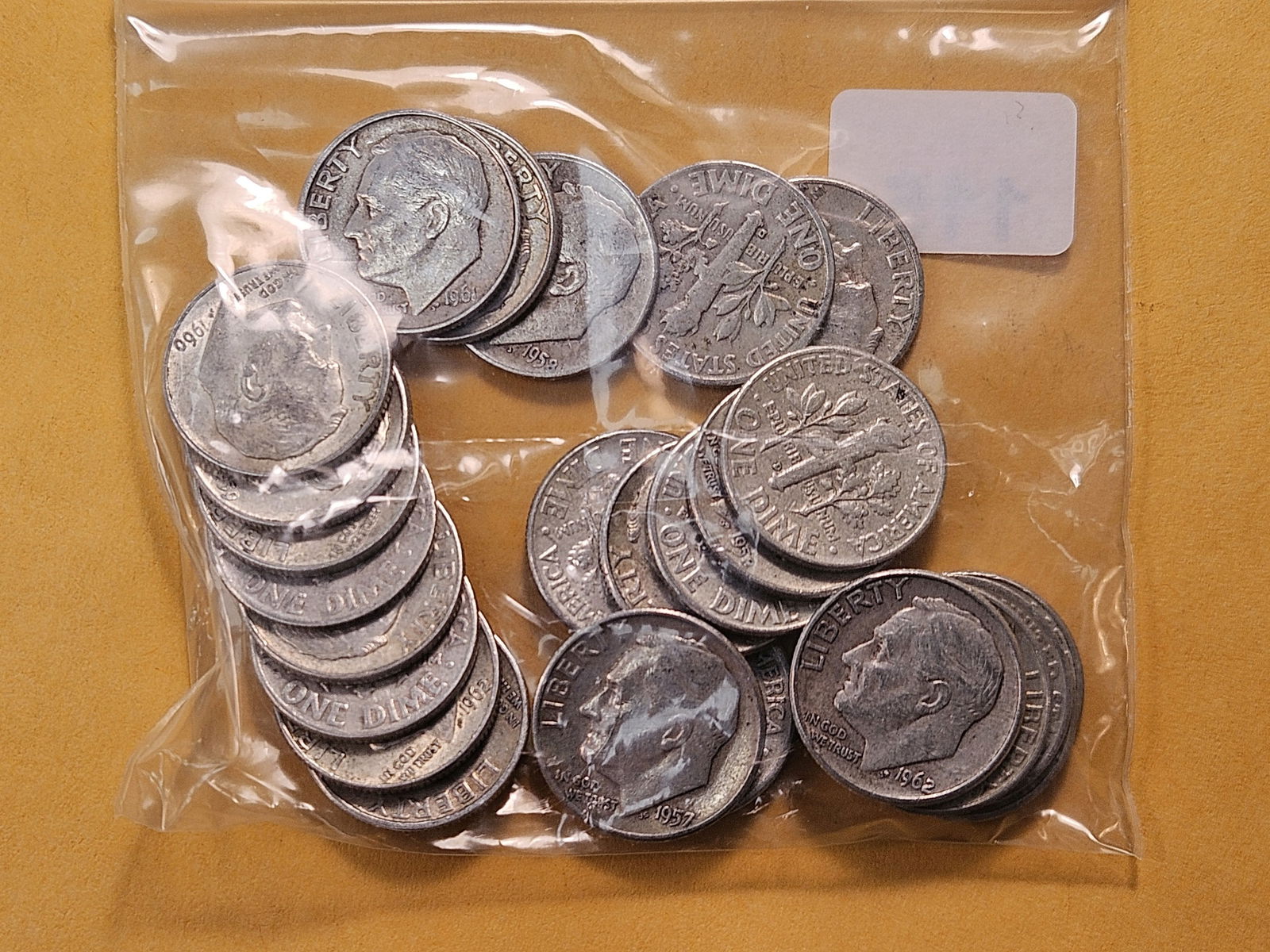 Twenty Five Mixed Roosevelt Silver Dimes - 2