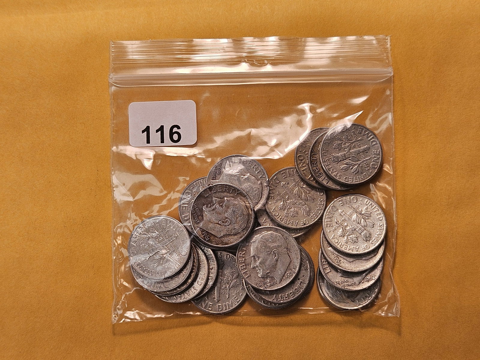 Twenty Five Mixed Roosevelt Silver Dimes - 3