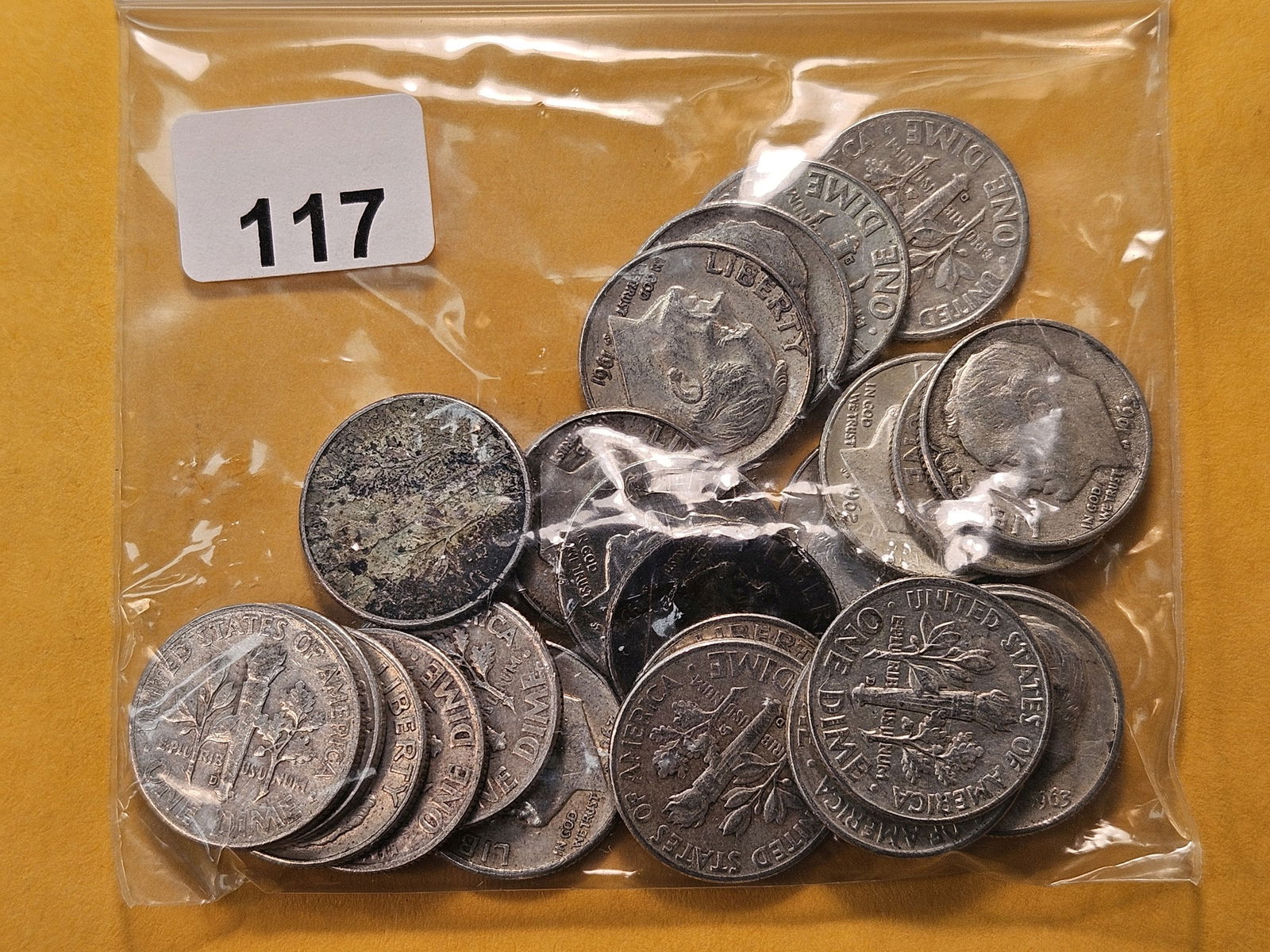 Twenty Five Mixed Roosevelt Silver Dimes - 2