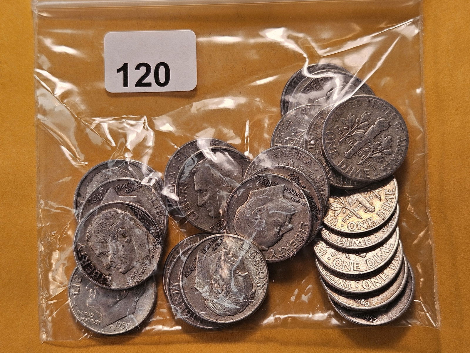 Twenty Five Mixed Roosevelt Silver Dimes - 2
