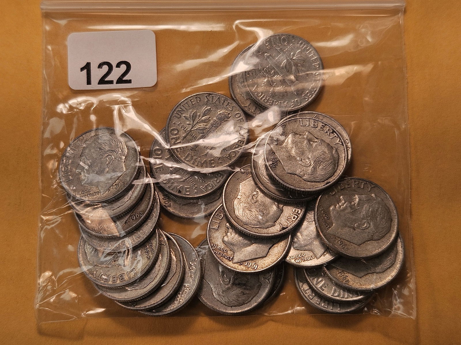 Twenty Five Mixed Roosevelt Silver Dimes - 2