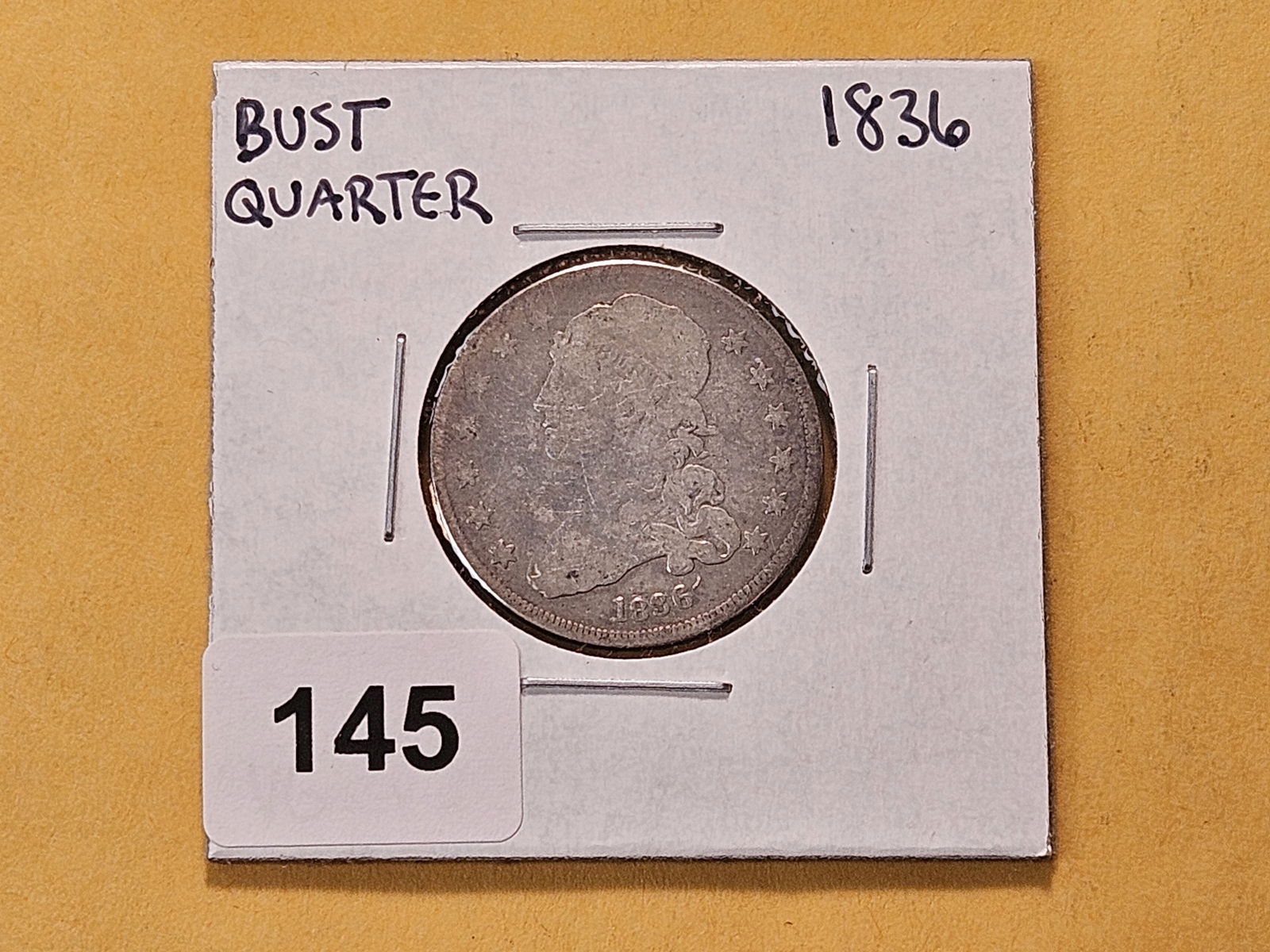 1836 Capped Bust Silver Quarter - 2