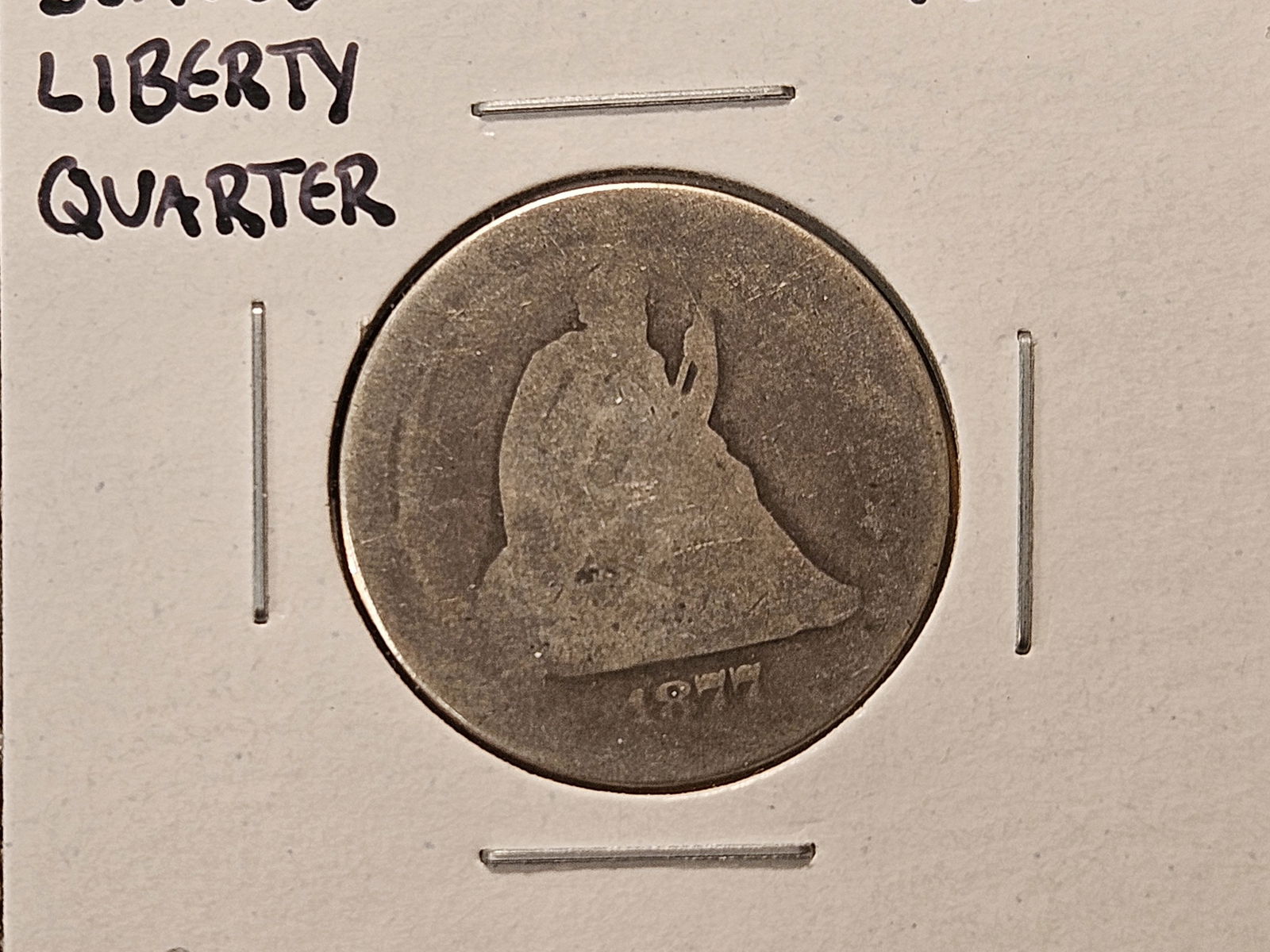 Three Circulated Seated Liberty Silver Quarters - 3