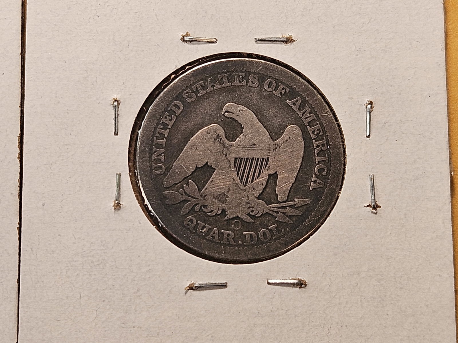 Three Circulated Seated Liberty Silver Quarters - 7