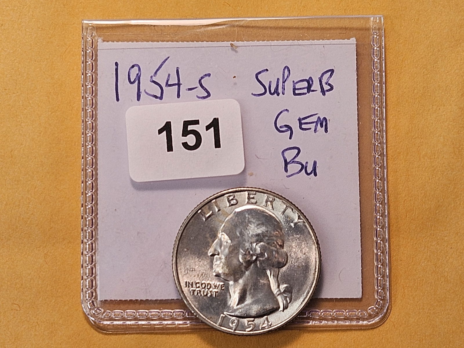 Better Grade 1954-S Washington Silver Quarter - 2