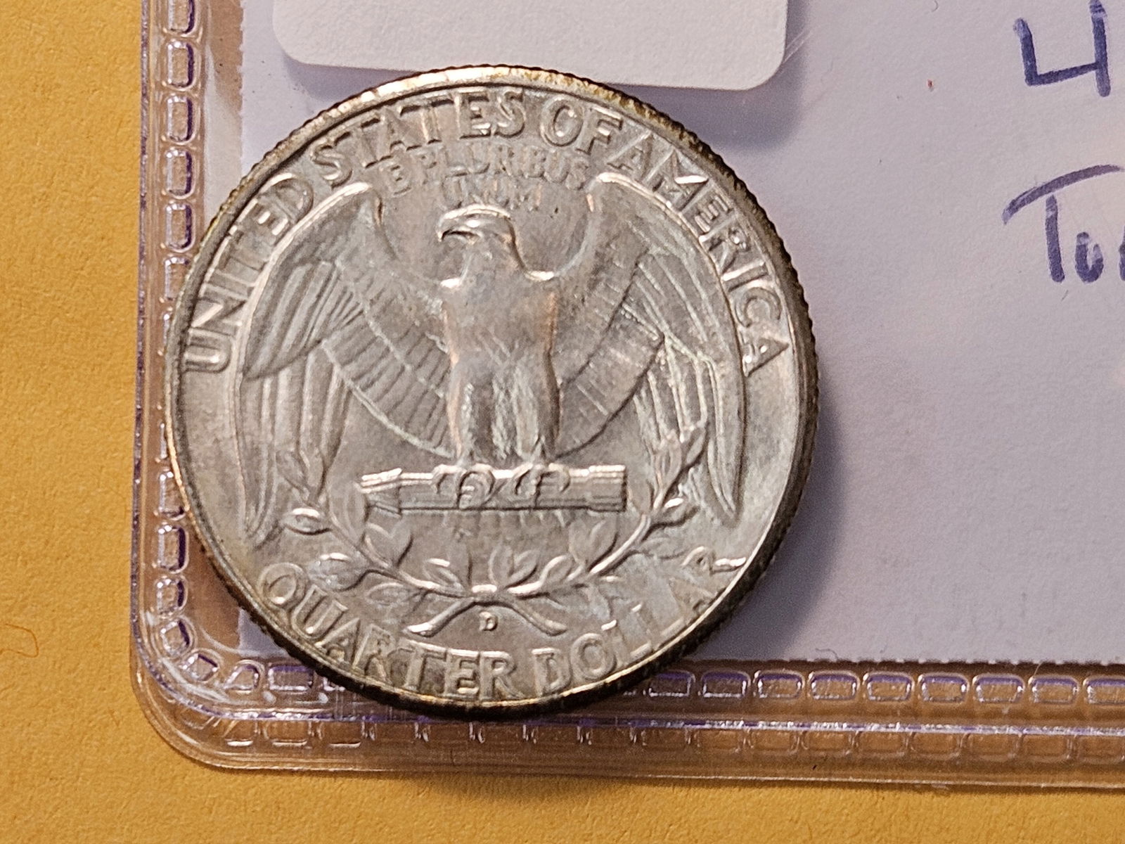 Choice Brilliant Uncirculated 1943-D Washington Silver Quarter - 4