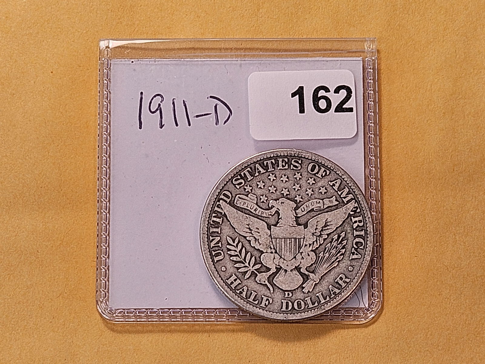 1911-D Barber Silver Half Dollar - 3