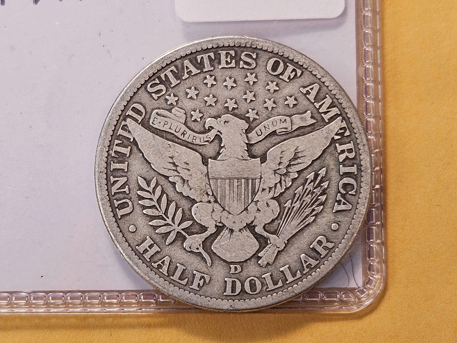 1911-D Barber Silver Half Dollar - 4