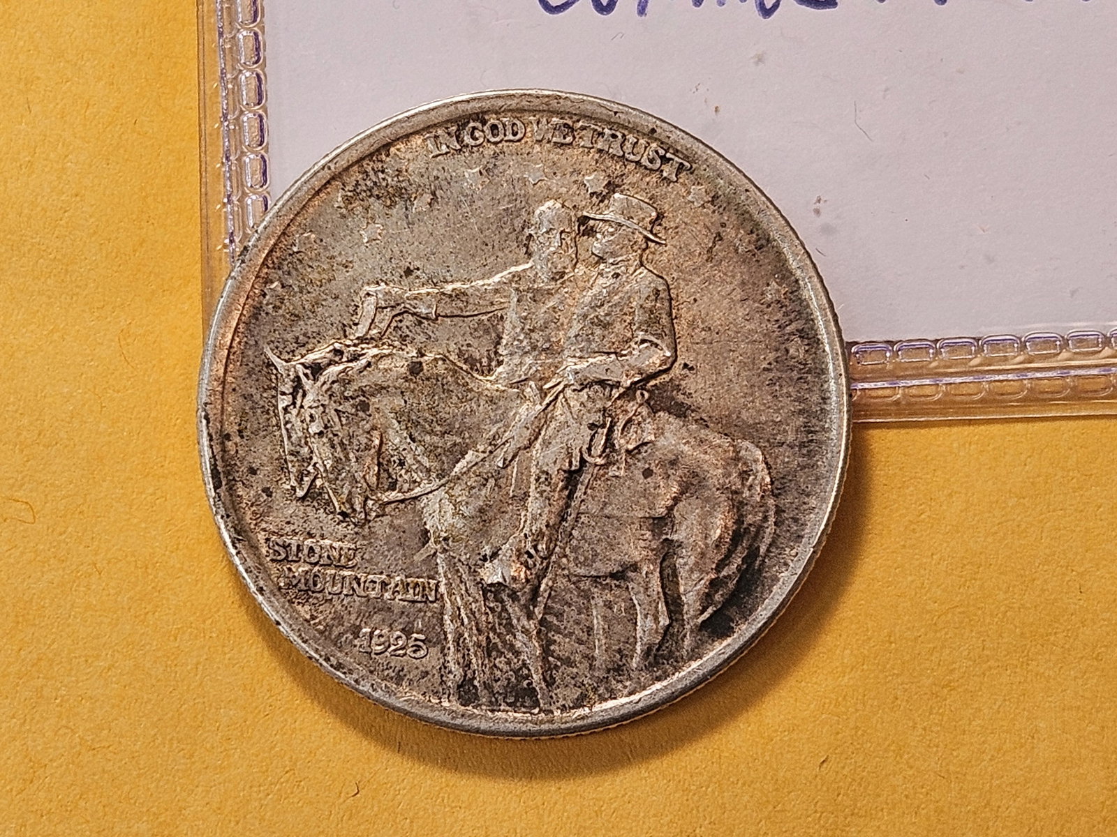 Nice Uncirculated 1925 Stone Mountain Commemorative Silver Half Dollar: Toned