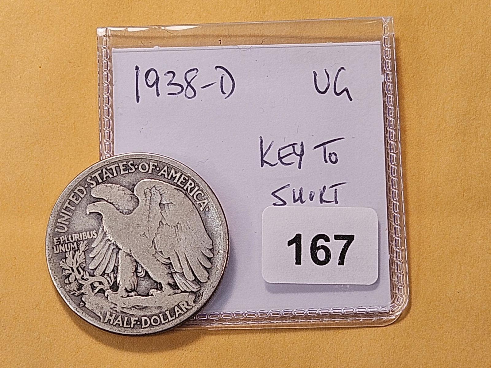 KEY DATE 1938-D Walking Liberty Silver Half Dollar - 3