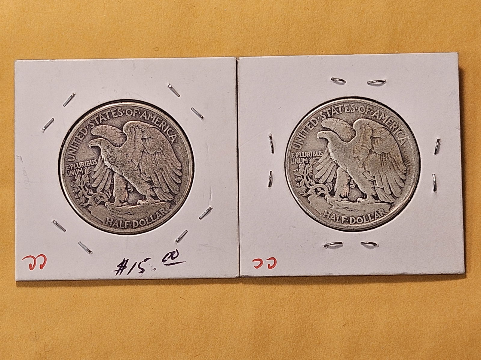 Two Circulated Walking Liberty Silver Half Dollars - 4