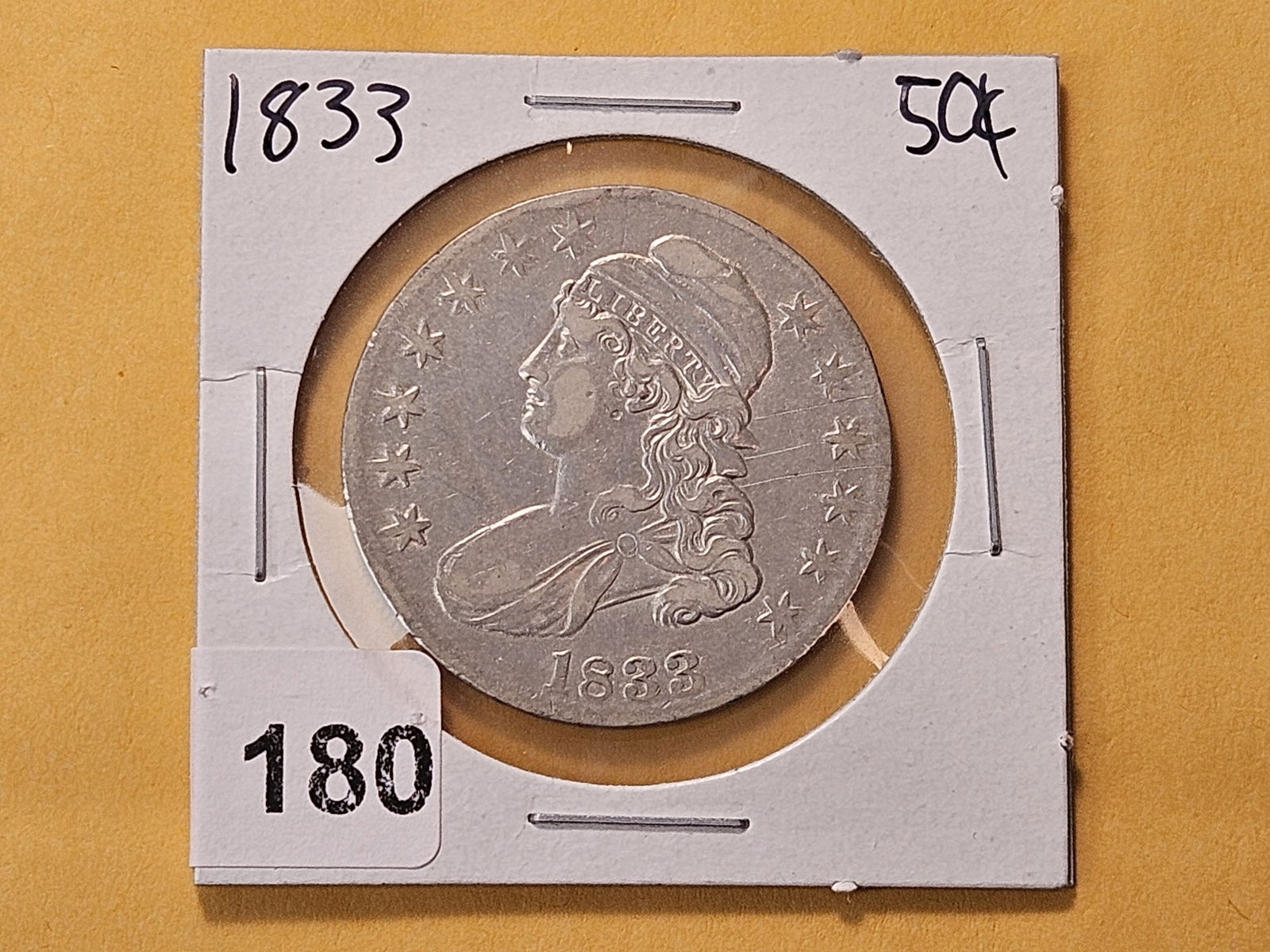 1833 Capped Bust Silver Half Dollar - 2