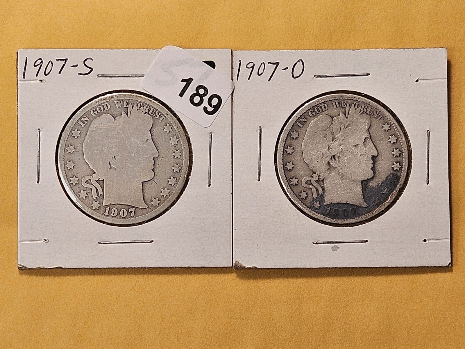 Two Circulated Barber Silver Half Dollars (1 of 6)