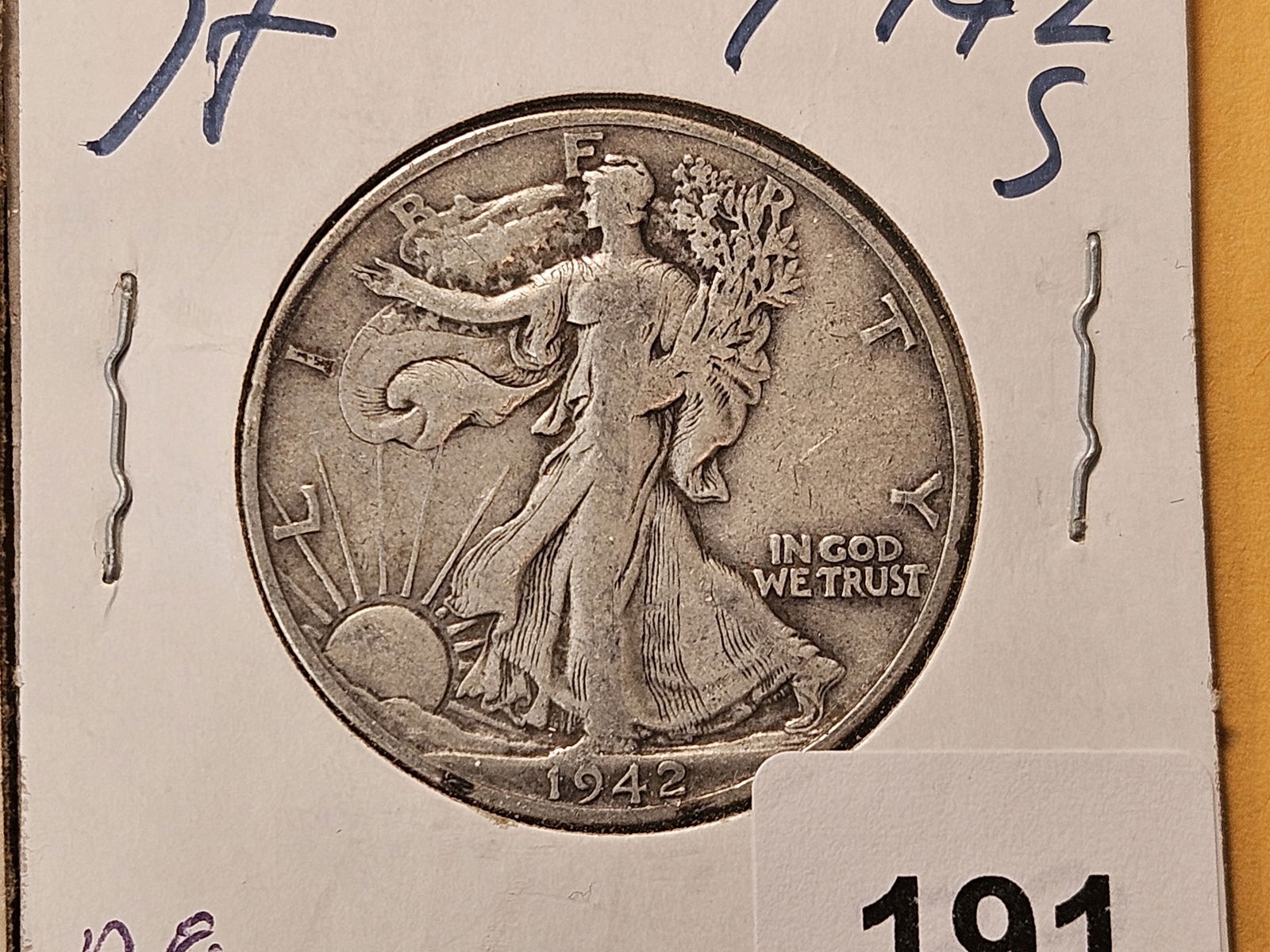 Three Circulated Walking Liberty Silver Half Dollars - 3