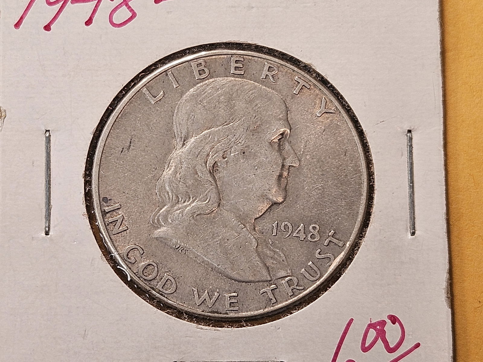 Three Circulated Franklin Silver Half Dollars - 4