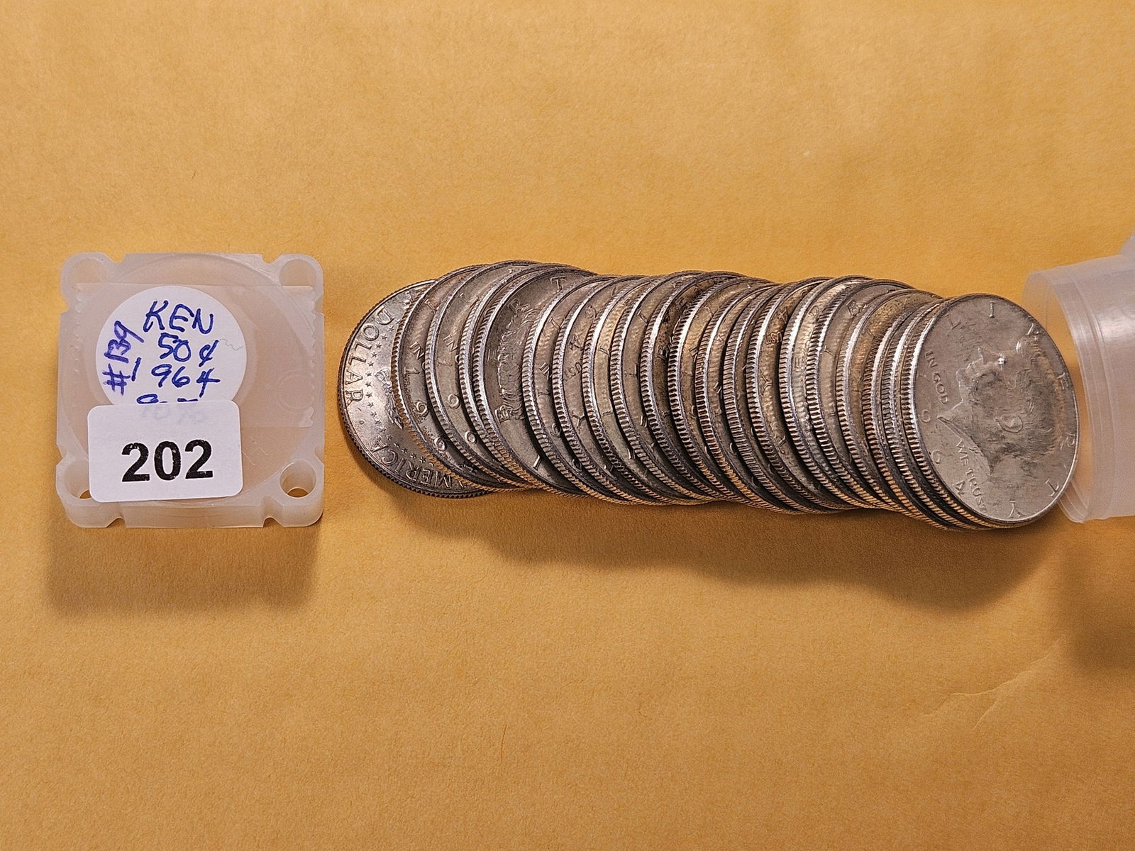 Roll of Twenty 1964 Kennedy Silver Half Dollars - 2