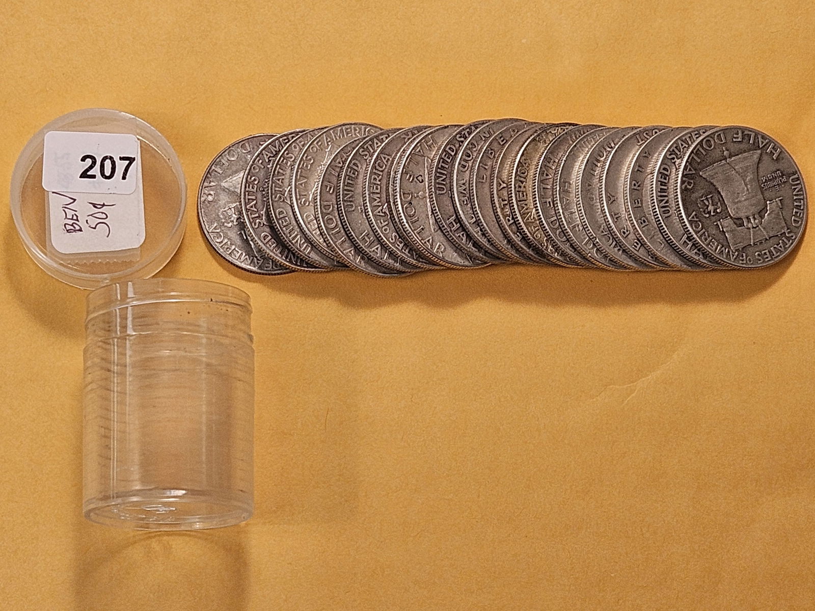 Roll of Twenty Circulated Franklin Silver Half Dollars - 2