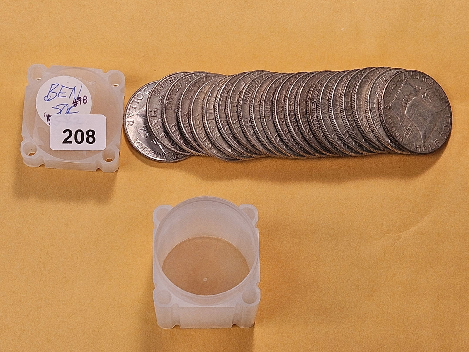 Roll of Twenty Circulated Franklin Silver Half Dollars - 2