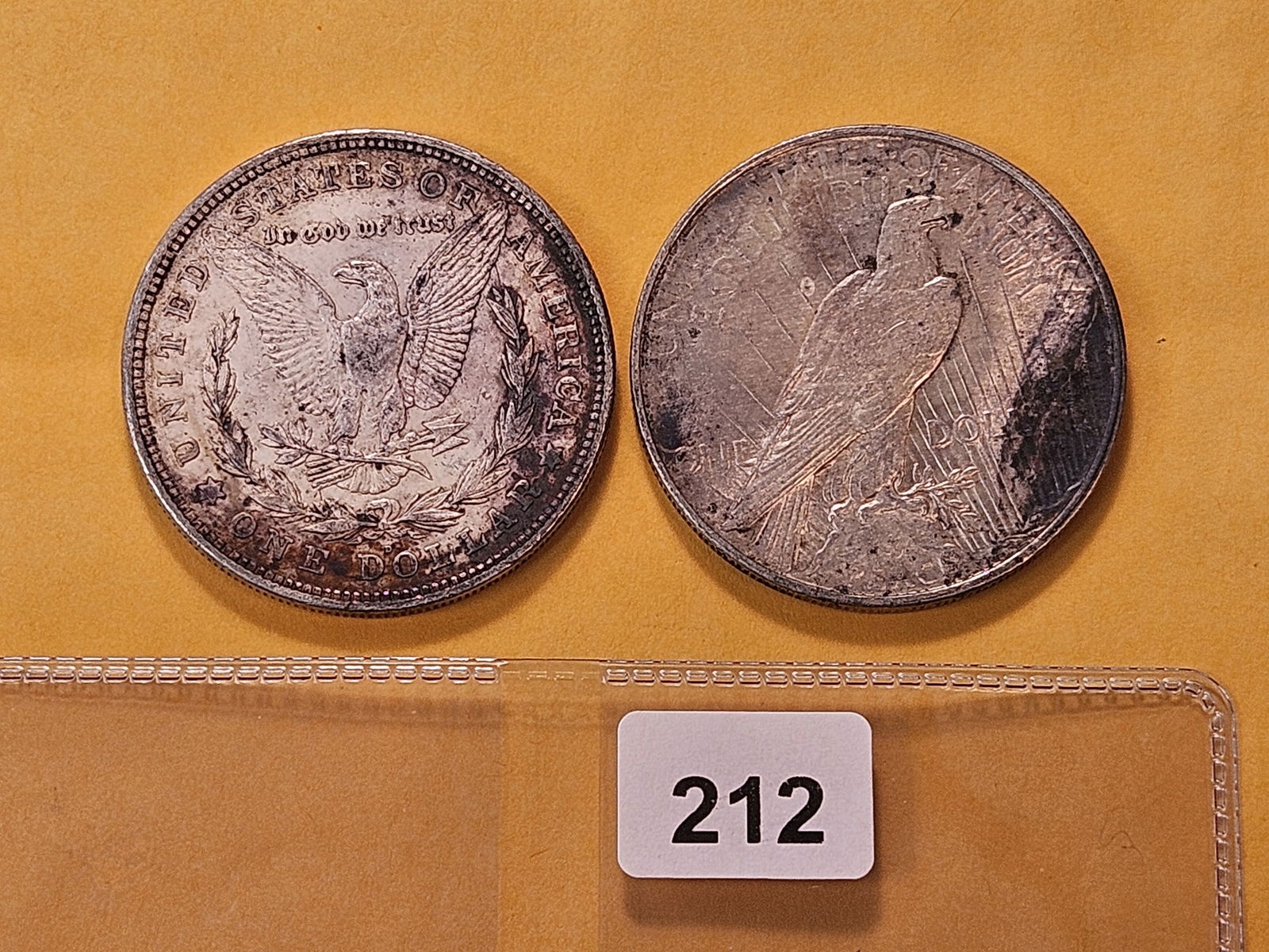 1921-D Morgan and 1922-D Peace Silver Dollars - 3