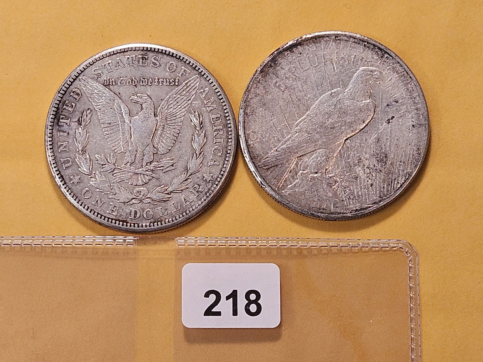 1921-S Morgan and 1922-S Peace Silver Dollars - 3