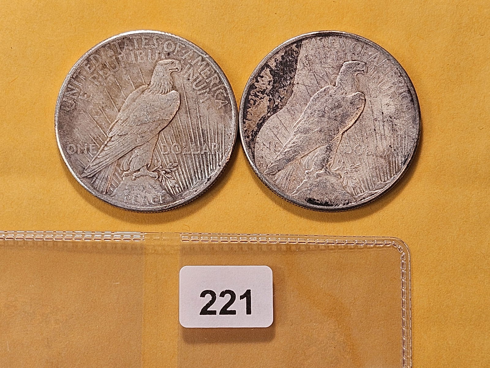 Two Peace Silver Dollars - 3