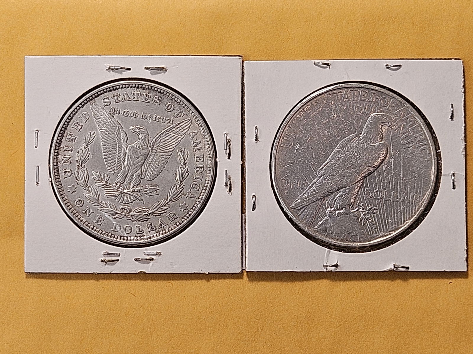 1921 Morgan and 1926-S Peace Silver Dollars - 4