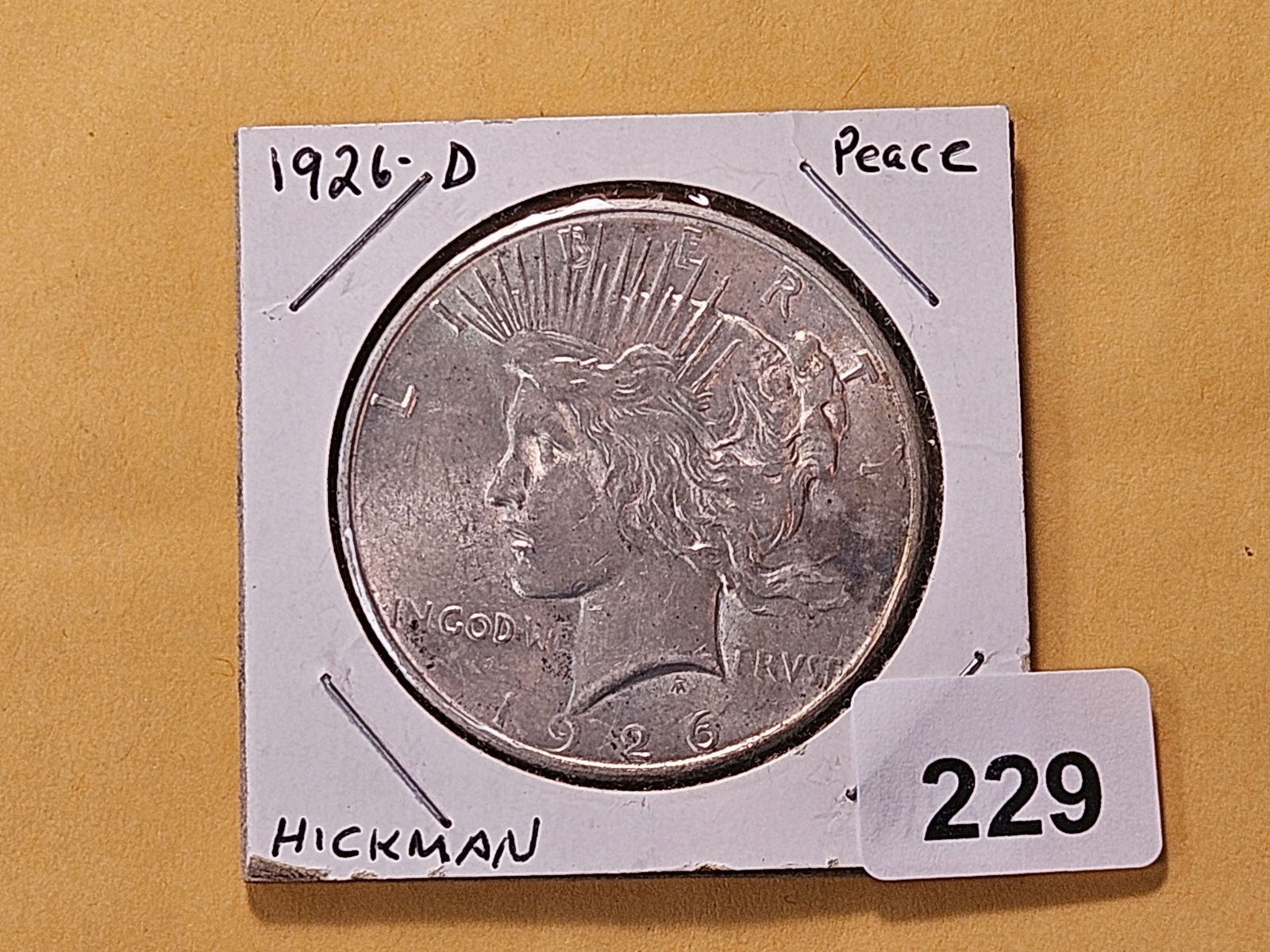 Better Grade 1926-D Peace Silver Dollar - 2